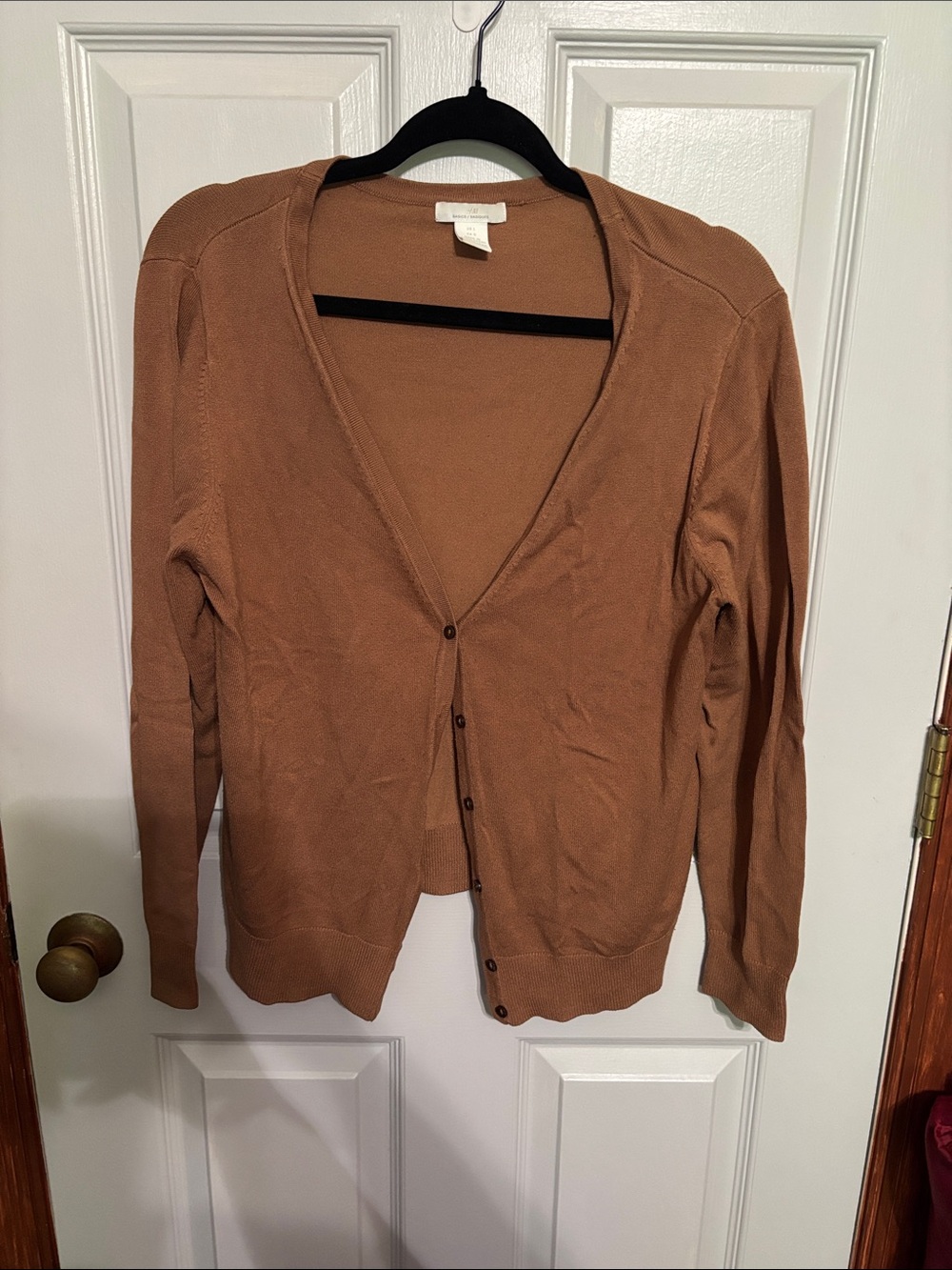 H&M Brown Button-Front V-Neck Cardigan
